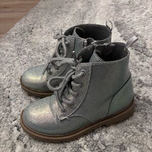 Old Navy Glittery Silver Kids Boots